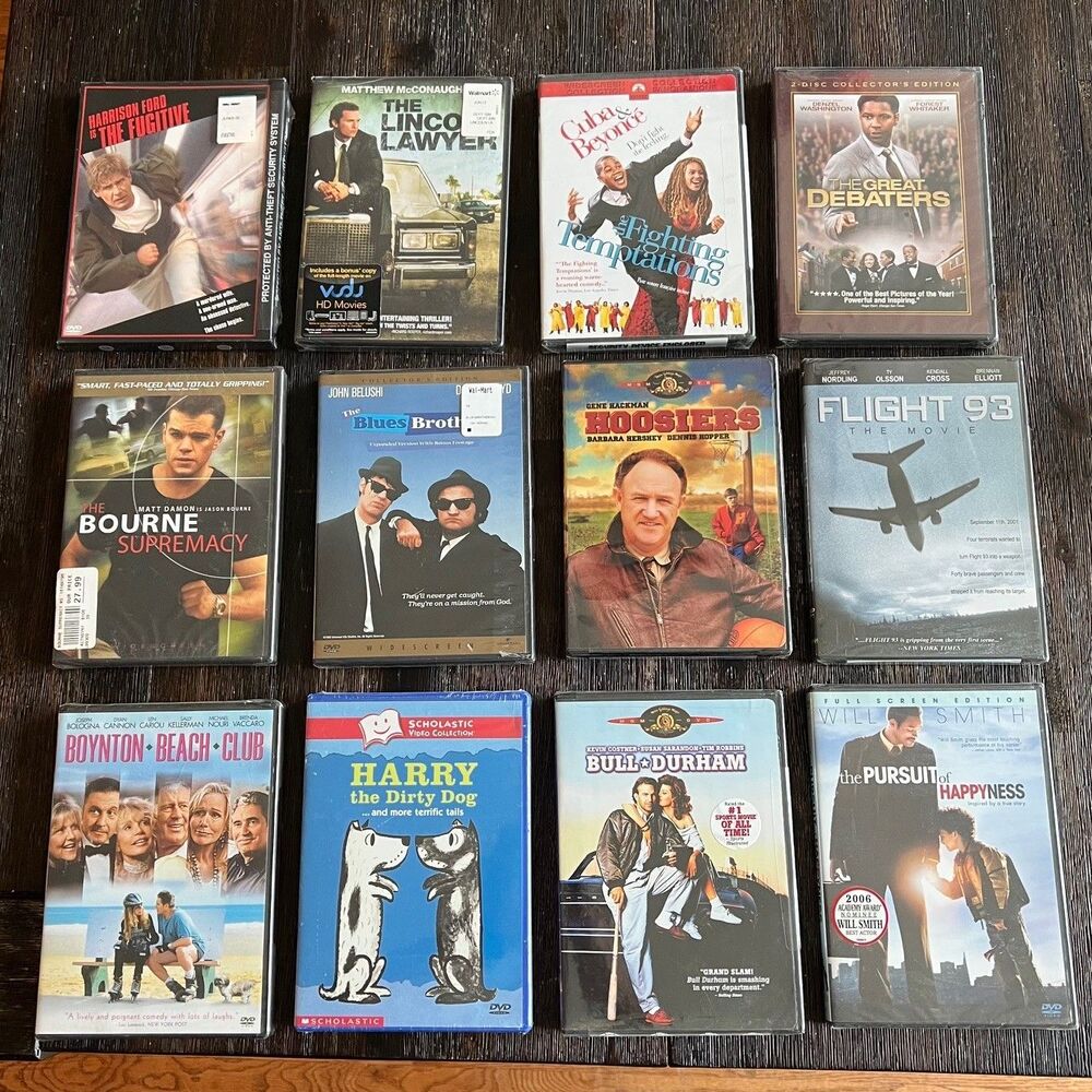 DVD Lot 12 Movies Bull Durham Fugitive Blues Brothers 1 UPC Scratched Sealed NEW